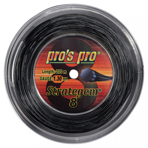 Tennis String Pro's Pro Strategem 8 (200 m) - black