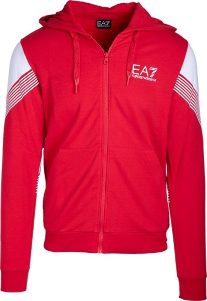 Felpa da tennis da uomo EA7 Man Jersey Sweatshirt - Rosso