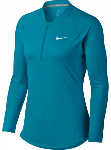  Nike Court Pure LS HZ Top - neo turquoise/white