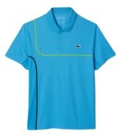 Polo de tennis pour hommes Lacoste Sport Tennis Piped Technical Piqué - Bleu