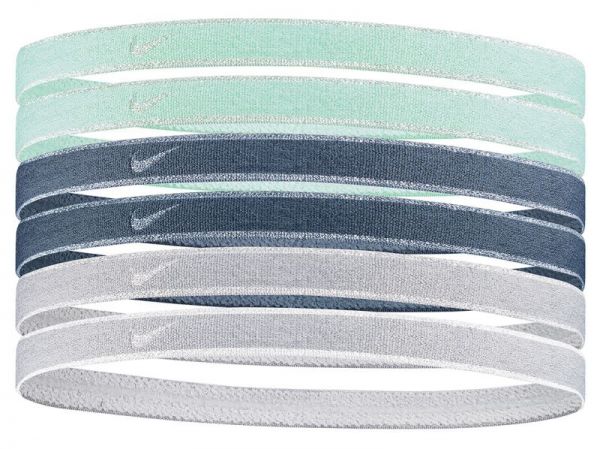 Stirnband Nike Swoosh Sport Headbands 6P - mint foam/marina/lt smoke grey