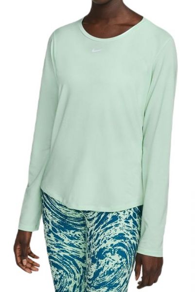 Moteriški marškinėliai Nike Dri-Fit One Luxe Lon Sleeve Top - mint foam/reflective silver