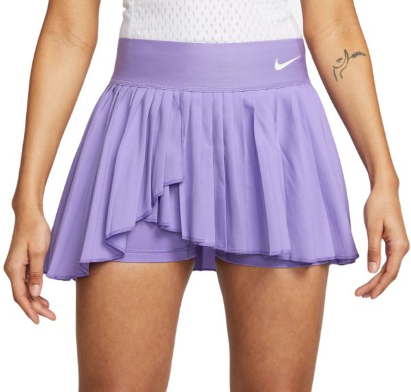  Nike Court Dri-Fit Advantage Pleated Tennis Skirt - space purple/white