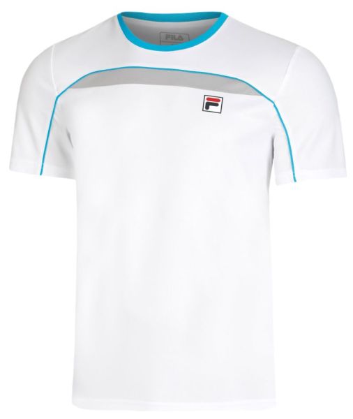 Men's T-shirt Fila Austarlian Open Asher Crew T-Shirt - white/silver scone