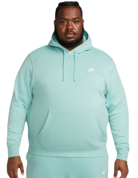 Herren Tennissweatshirt Nike Sportswear Club Fleece Pullover Hoodie - mineral/mineral/white