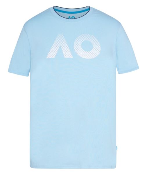 Pánské tričko Australian Open T-Shirt AO Textured Logo - light blue
