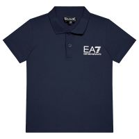 Maglietta per ragazzi EA7 Boys Jersey Polo Shirt - navy blue