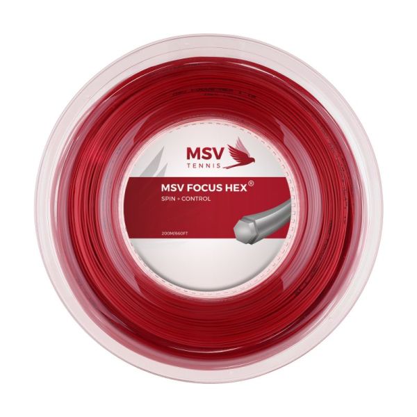Cordaje de tenis MSV Focus Hex (200 m) - red