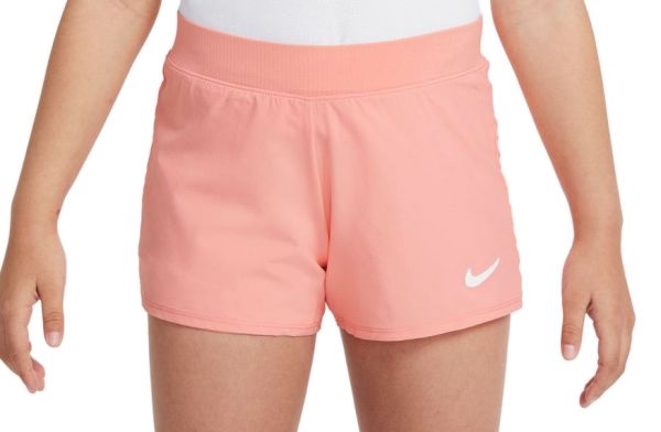 Spodenki dziewczęce Nike Court Dri-Fit Victory Short G - bleached coral/white