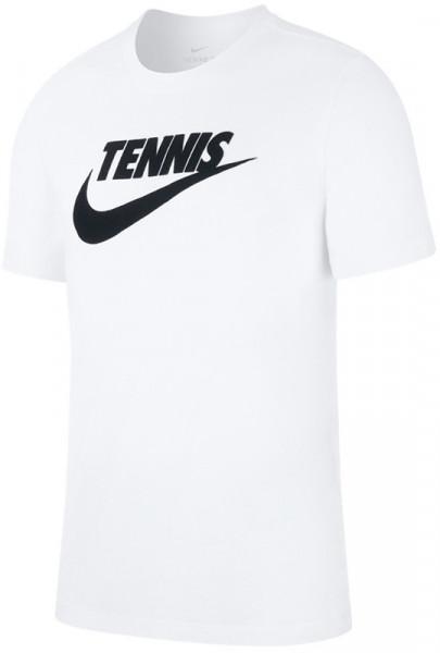 Męski T-Shirt Nike Court Tee Tennis GFX - white/black