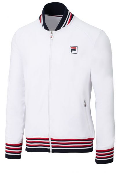Męska bluza tenisowa Fila Jacket Bruce - white/navy comb