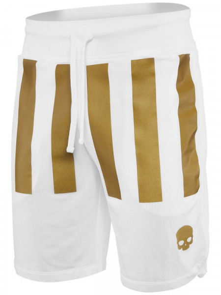 Męskie spodenki tenisowe Hydrogen US Open Stripes Shorts - white/gold