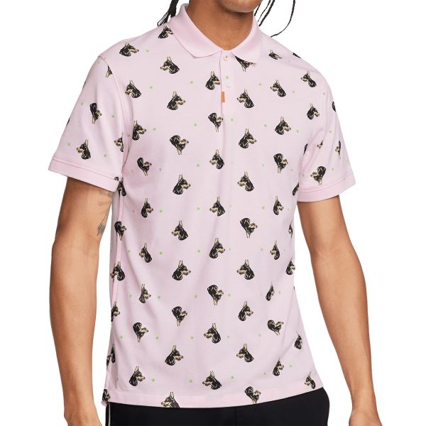 Мъжка тениска с якичка Nike Print Slim Polo - pink foam