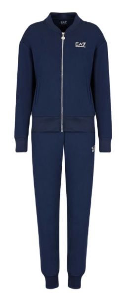Survêtement de tennis pour femmes EA7 Woman Jersey Tracksuit - navy blue