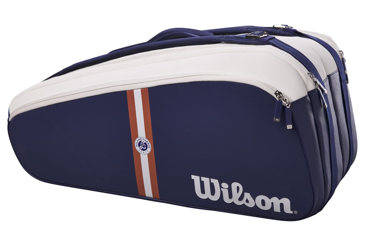Tennis Bag Wilson Roland Garros Super Tour 9 Pack - navy/white