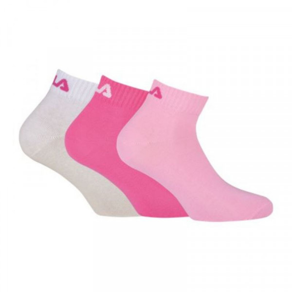 Čarape za tenis Fila Quarter Plain Socks 3P - pink panther