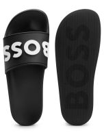 Japanke BOSS x Matteo Berrettini Slides with Raised Contrast Logo - black Japanke BOSS x Matteo Berrettini Slides with Raised Contrast Logo - black