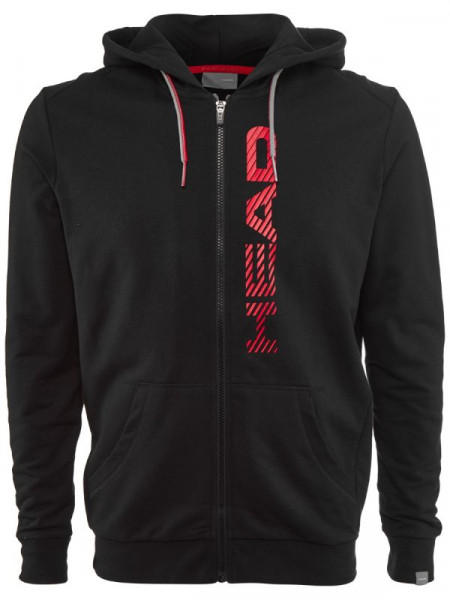 Muška sportski pulover Head Club Fynn Hoodie FZ M - black/red