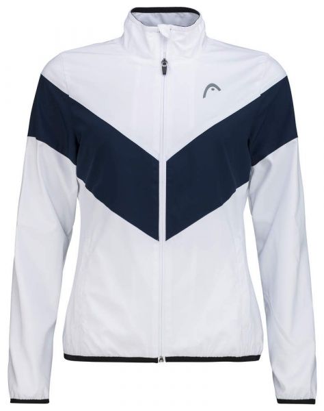 Női tenisz pulóver Head Club 22 Jacket W - white/dark blue