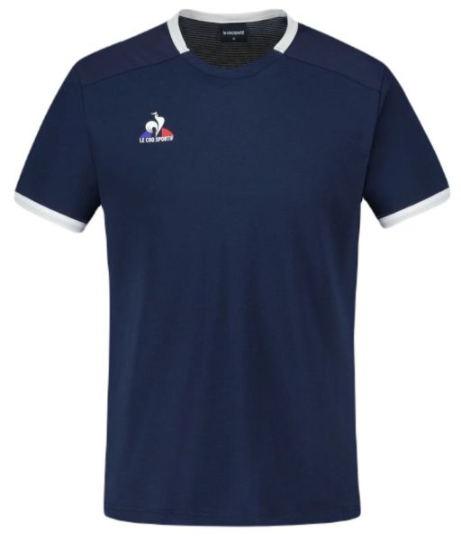 Pánske tričko Le Coq Sportif Tennis T-Shirt Short Sleeve N°5 - Biely, Modrý