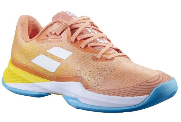 Teniso batai moterims Babolat Jet Mach 3 All Court - coral/gold fusion