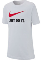 Tricouri băieți Nike B NSW Tee Just Do It Swoosh - white/university red