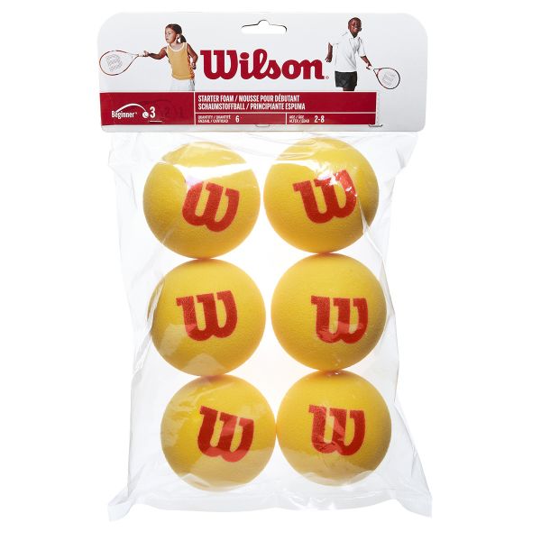 Teniso kamuoliukai pradedantiesiems Wilson Starter Foam - 6 vnt.