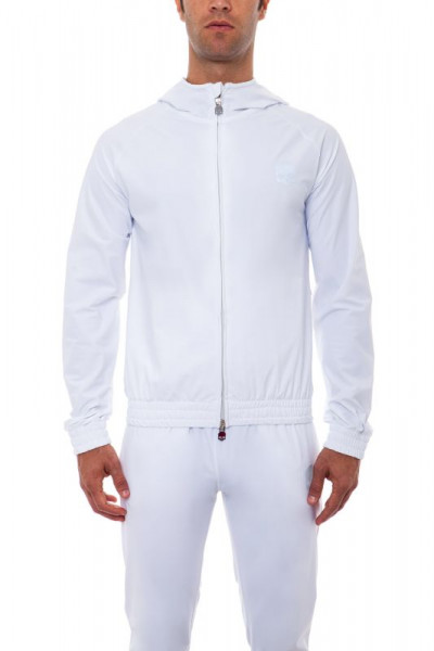 Herren Tennissweatshirt Hydrogen Tech FZ Sweatshirt Skull - white