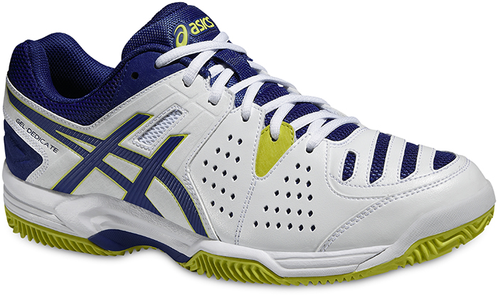 Asics Gel Dedicate 4 Clay white asics blue lime