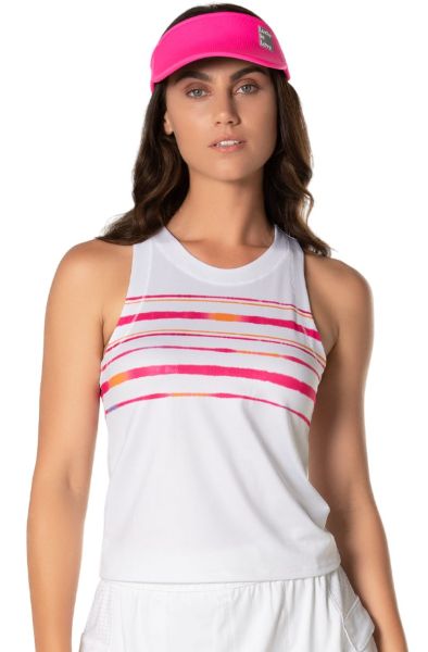 Débardeurs de tennis pour femmes Lucky in Love Shockin' Classics Shock N' Awe Tank - Blanc