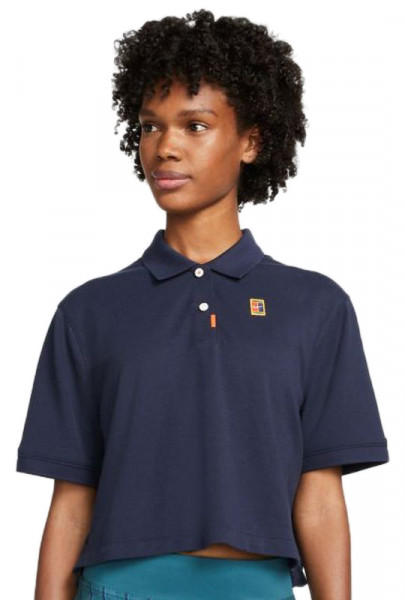 Women's polo T-shirt Nike Polo 2.0 Heritage W - obsidian/brilliant orange