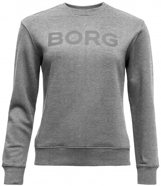Damen Tennissweatshirt Björn Borg Crew W BB Logo - H108BY light grey melange