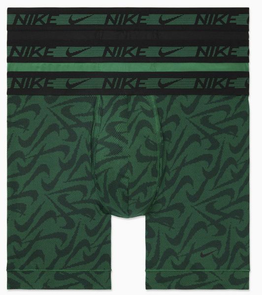 Herren Boxershorts Nike Dri-Fit Ultra Stretch Micro Boxer Brief 3P - malachite geo swoosh/black/malac