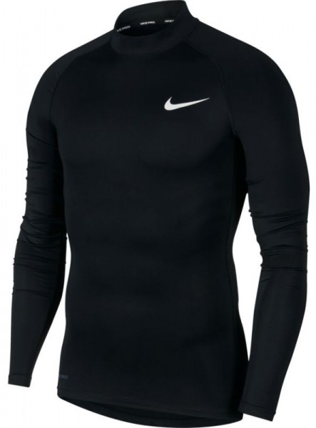  Nike Pro Top LS Tight Mock - black/white