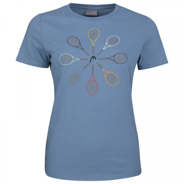 Marškinėliai mergaitėms Head Racquet T-Shirt G - infinity blue