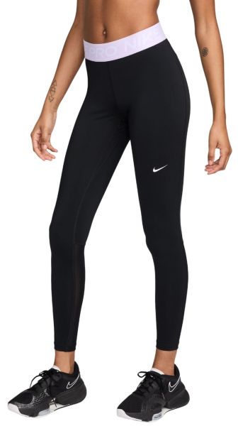 Women's leggings Nike Pro 365 Tight Leggins - black/lilac bloom/white