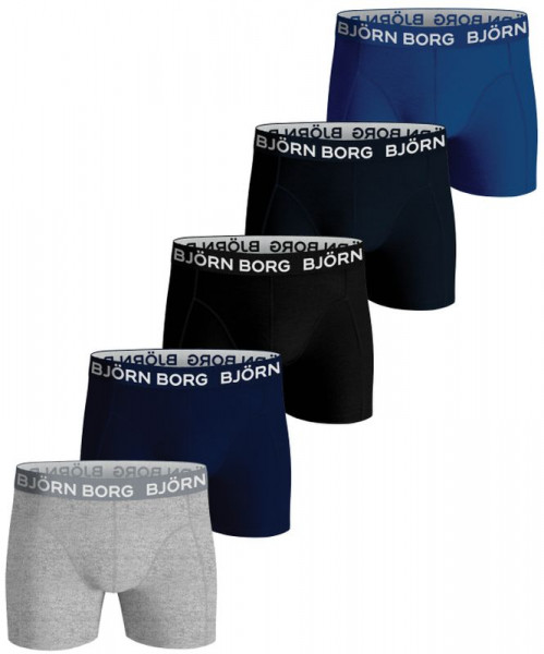 Boxer alsó Björn Borg Sammy Shorts Solid 5P B - blue depths