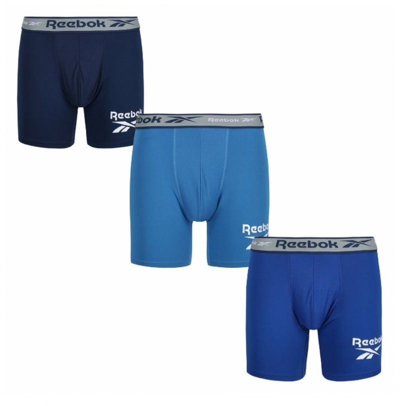 Men's Boxers Reebok Mens Med Sports Trunk Gian 3P - batik blue/court  blue/essential blue, Tennis Zone