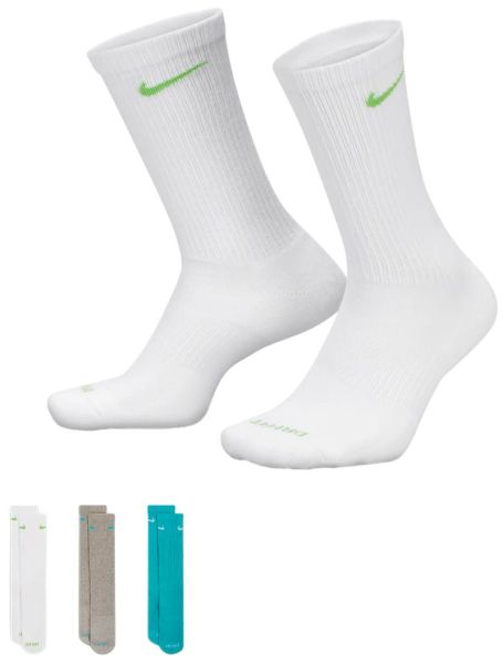 Chaussettes de tennis Nike Everyday Plus Cushioned Training Crew 3P - Multicolore