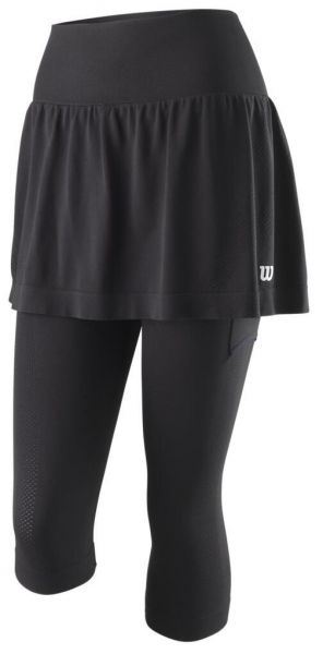 Falda de tenis para mujer Wilson Seamless Capri Skort W - black