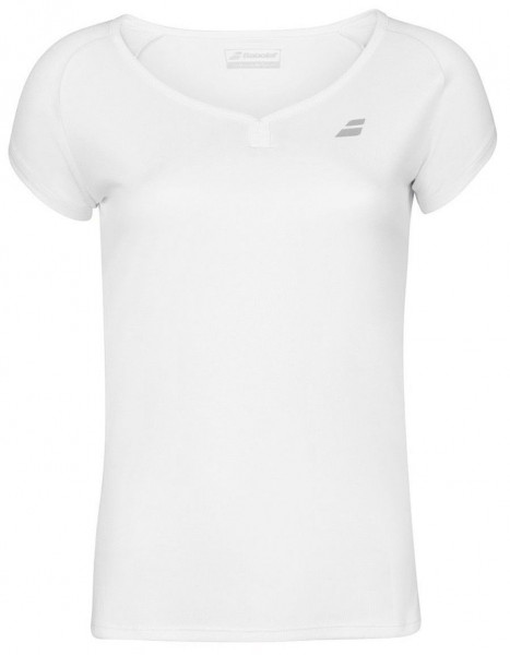 Girls' T-shirt Babolat Play Cap Sleeve Top Girl - white