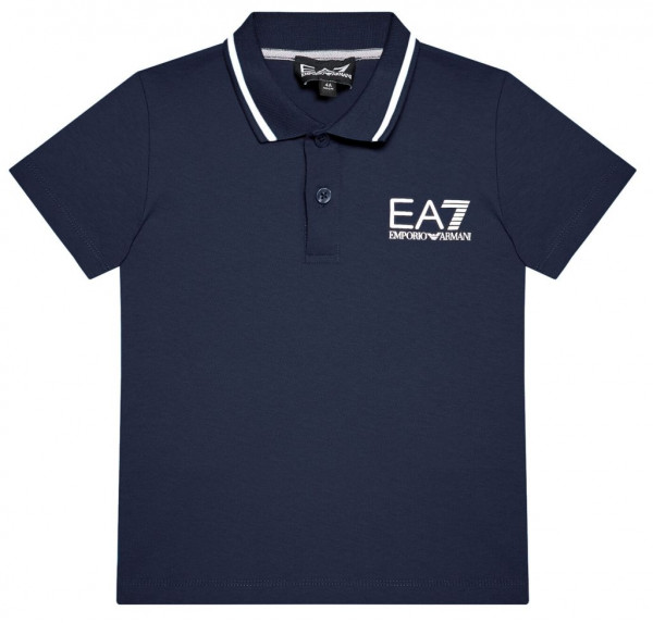 Αγόρι Μπλουζάκι EA7 Boys Jersey Polo Shirt - new royal blue