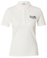 Polo pour femmes Tommy Hilfiger Slim Script Graphic - Blanc