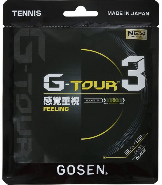 Naciąg tenisowy Gosen G-Spin 3 (12.2 m) - black