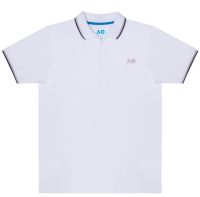 Women's polo T-shirt Australian Open Half-Zip AO Logo - White