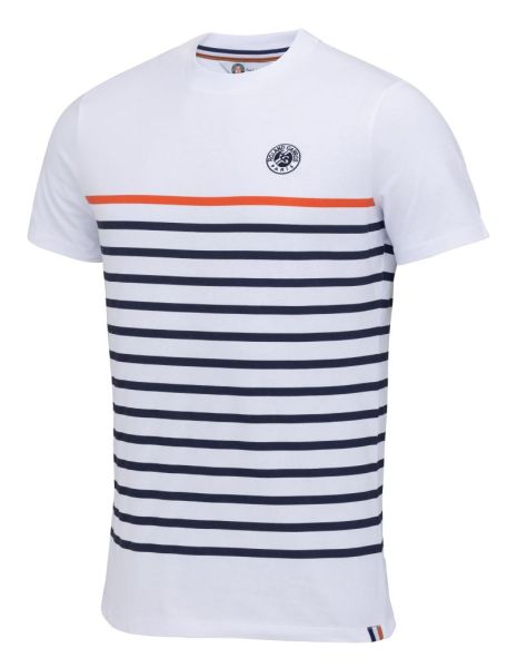 Meeste T-särk Roland Garros Tee Shirt Mariniere - blanc