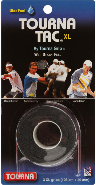 Grips de tennis Tourna Tac XL 3P - black