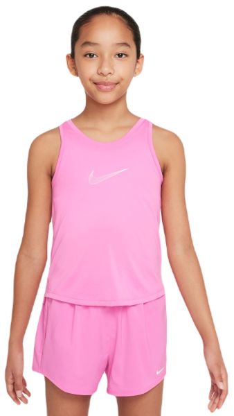 Majica kratkih rukava za djevojčice Nike Kids Dri-Fit One Training Tank - playful pink/white