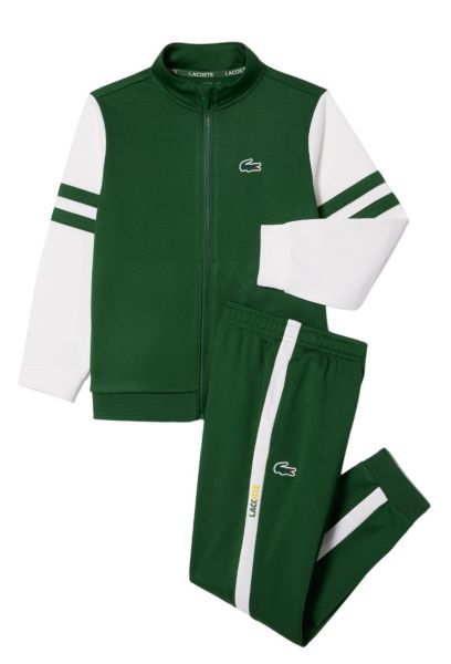 Jungen Trainingsanzug  Lacoste Kids Tennis Sportsuit - Grün, Weiß