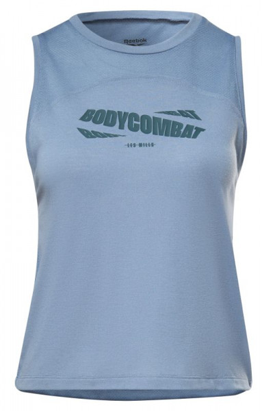 Marškinėliai moterims Reebok Les Mills BodyCombat Supremium Tank W - blue slate